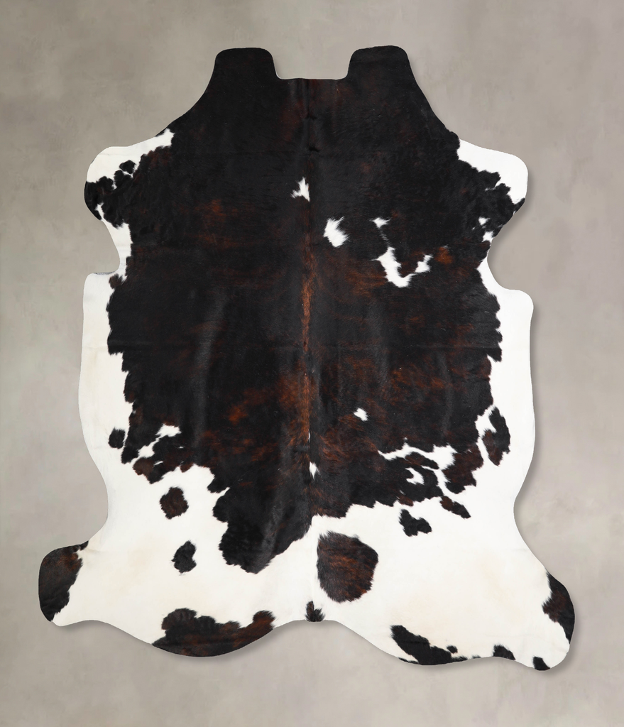 Tricolor X-Large European Cowhide Rug 6'9"H x 6'5"W #A40419 by Hudson Hides
