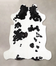 Black and White X-Large European Cowhide Rug 6'10"H x 6'8"W #A40426 by Hudson Hides
