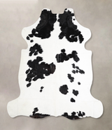 Black and White X-Large European Cowhide Rug 6'10"H x 6'8"W #A40426 by Hudson Hides