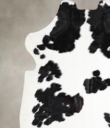 Black and White X-Large European Cowhide Rug 6'10"H x 6'8"W #A40426 by Hudson Hides