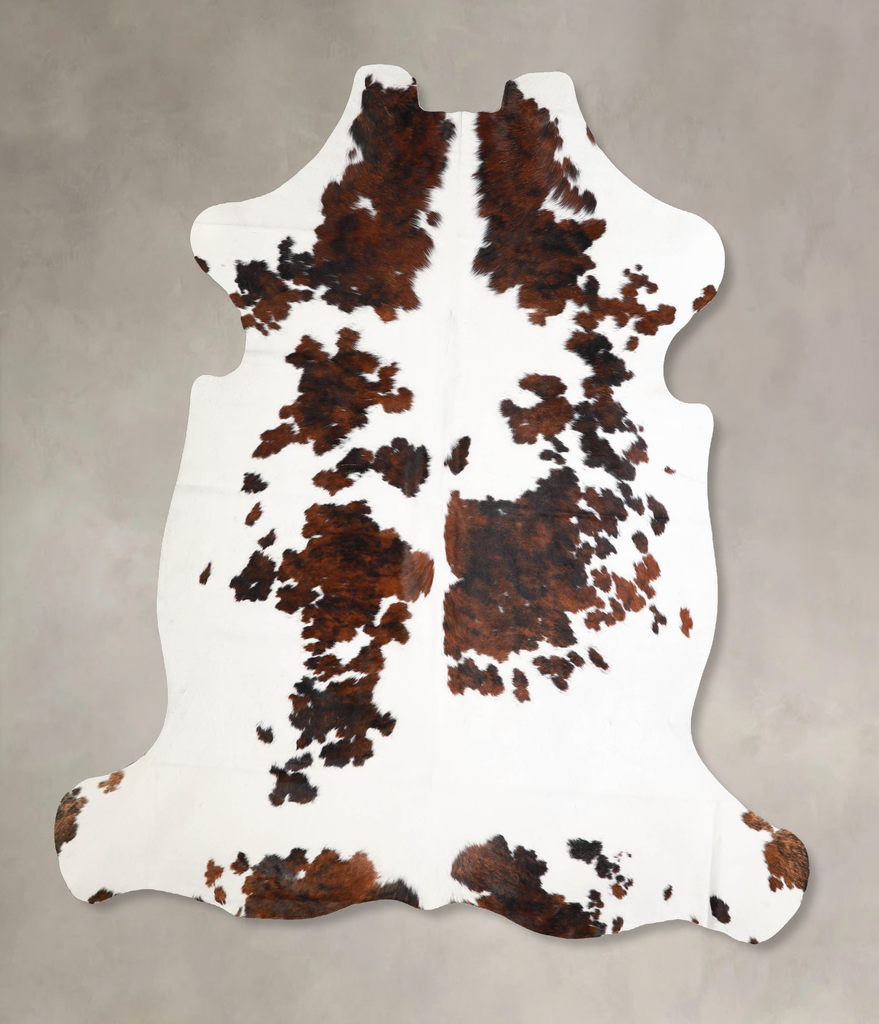 Tricolor X-Large European Cowhide Rug 6'10"H x 6'8"W #A40435 by Hudson Hides