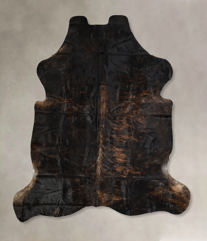 Dark Brindle X-Large Brazilian Cowhide Rug 6'11"H x 6'8"W #A40448 by Hudson Hides