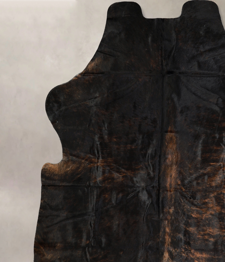 Dark Brindle X-Large Brazilian Cowhide Rug 6'11"H x 6'8"W #A40448 by Hudson Hides