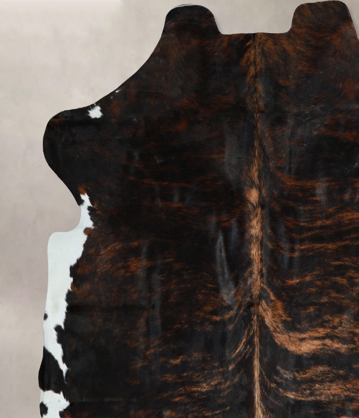 Tricolor X-Large European Cowhide Rug 7'0"H x 6'8"W #A40452 by Hudson Hides