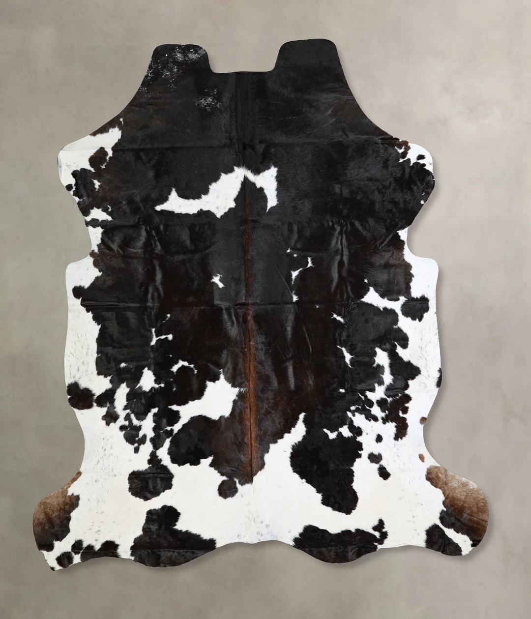 Black and White X-Large Brazilian Cowhide Rug 6'10"H x 6'4"W #A40458 b