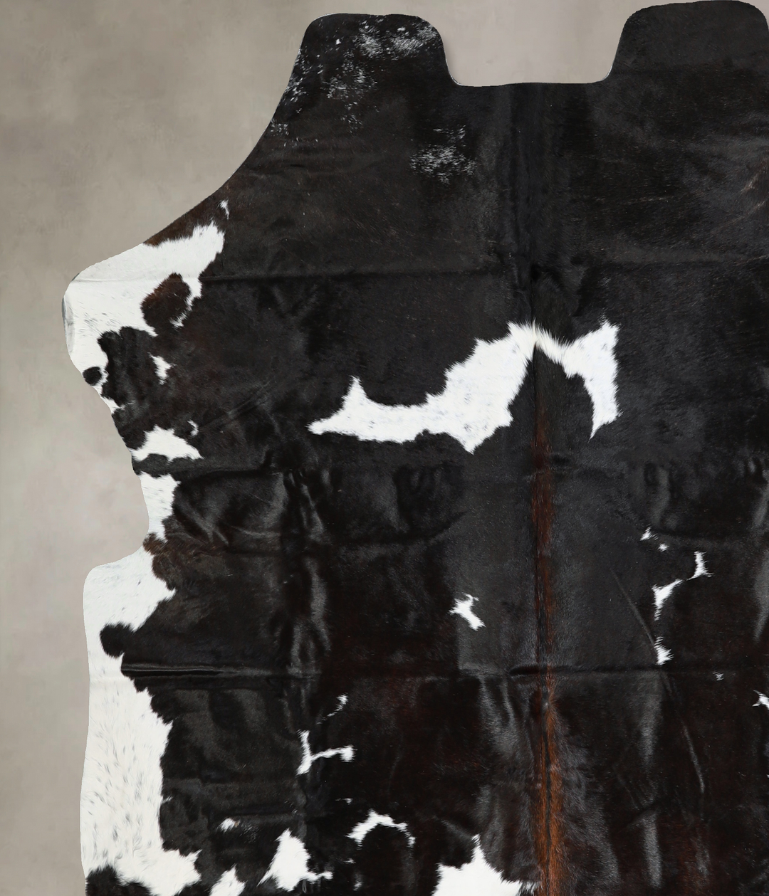 Black and White X-Large Brazilian Cowhide Rug 6'10"H x 6'4"W #A40458 b