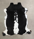 Black and White X-Large Brazilian Cowhide Rug 6'11"H x 6'5"W #A40461 by Hudson Hides
