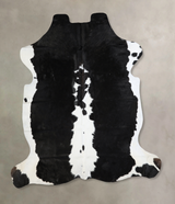 Black and White X-Large Brazilian Cowhide Rug 6'11"H x 6'5"W #A40461 by Hudson Hides
