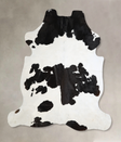 Black and White X-Large Brazilian Cowhide Rug 7'1"H x 6'4"W #A40466 by Hudson Hides