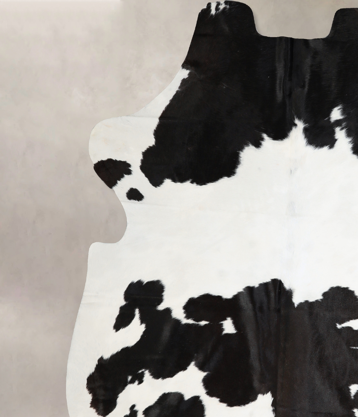 Black and White X-Large Brazilian Cowhide Rug 7'1"H x 6'4"W #A40466 by Hudson Hides