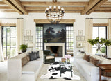 Black and White X-Large Brazilian Cowhide Rug 7'1"H x 6'4"W #A40466 by Hudson Hides