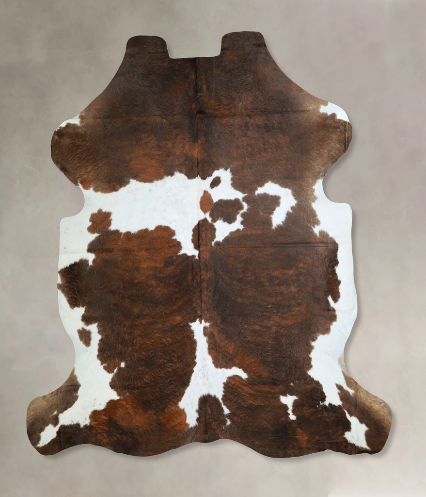 Tricolor X-Large European Cowhide Rug 7'0"H x 6'6"W #A40469 by Hudson Hides