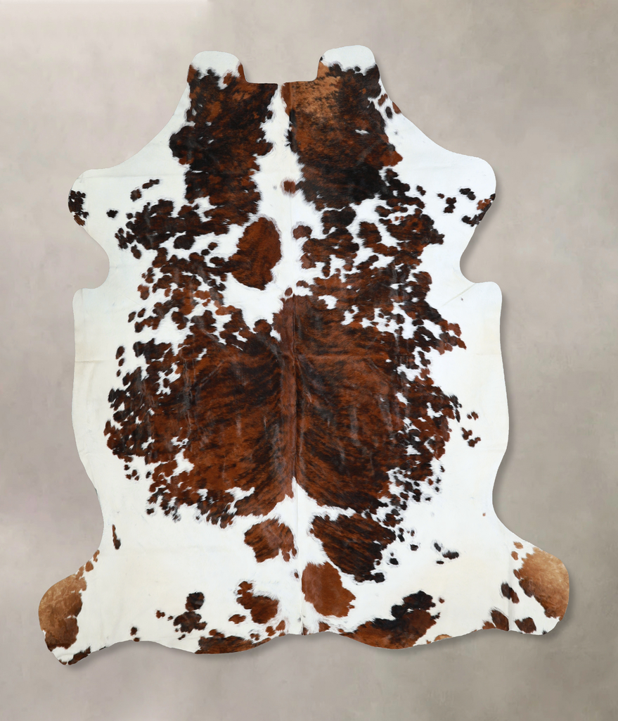 Tricolor X-Large European Cowhide Rug 6'11"H x 6'5"W #A40478 by Hudson Hides