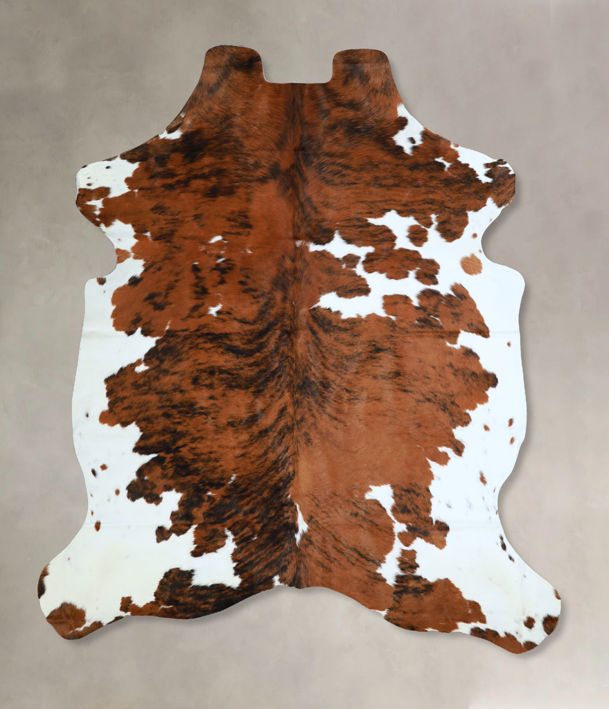 Tricolor X-Large European Cowhide Rug 6'11"H x 5'9"W #A40481 by Hudson Hides