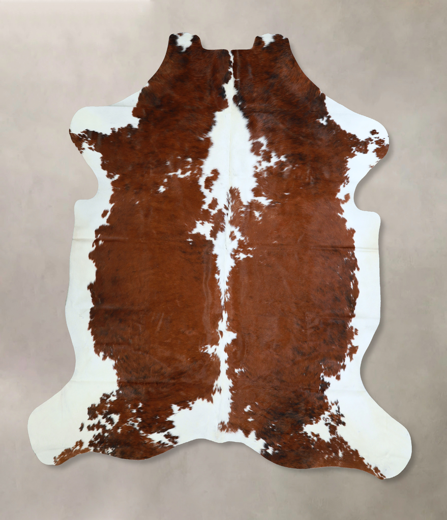 Tricolor X-Large European Cowhide Rug 7'0"H x 6'2"W #A40482 by Hudson Hides