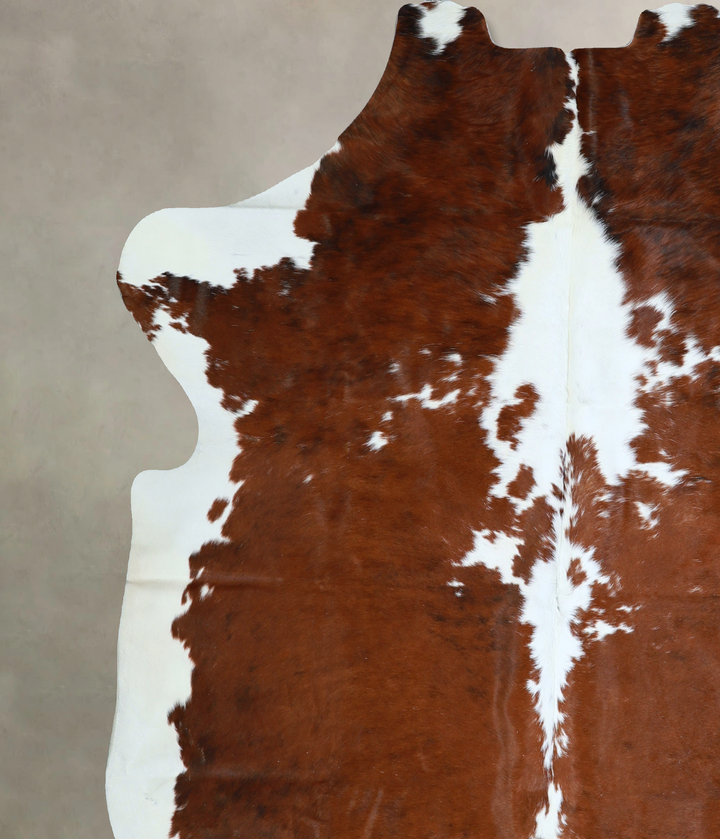 Tricolor X-Large European Cowhide Rug 7'0"H x 6'2"W #A40482 by Hudson Hides
