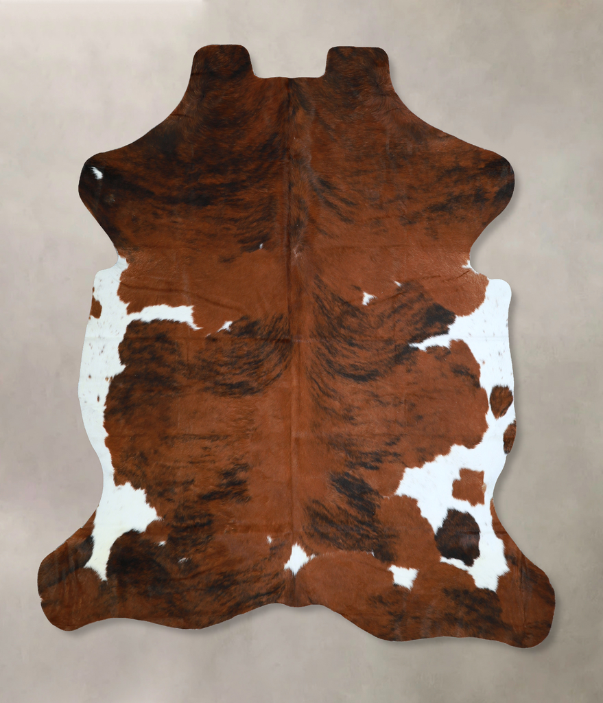 Tricolor X-Large European Cowhide Rug 6'10"H x 6'0"W #A40483 by Hudson Hides