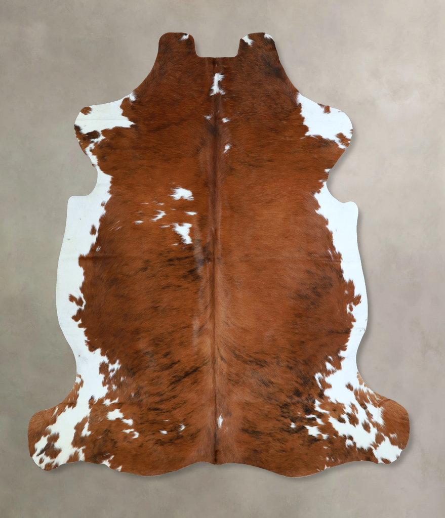 Tricolor X-Large European Cowhide Rug 6'7"H x 6'5"W #A40485 by Hudson Hides