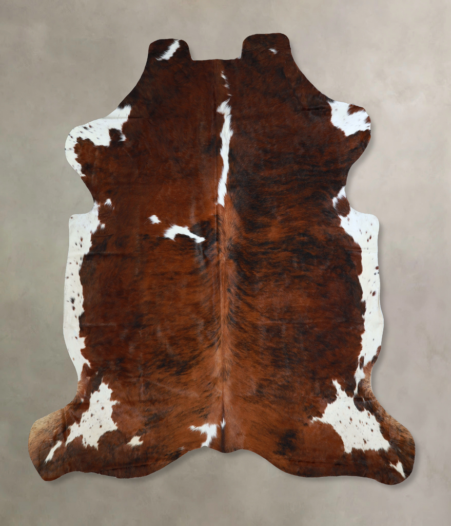 Tricolor X-Large European Cowhide Rug 6'9"H x 6'5"W #A40487 by Hudson Hides
