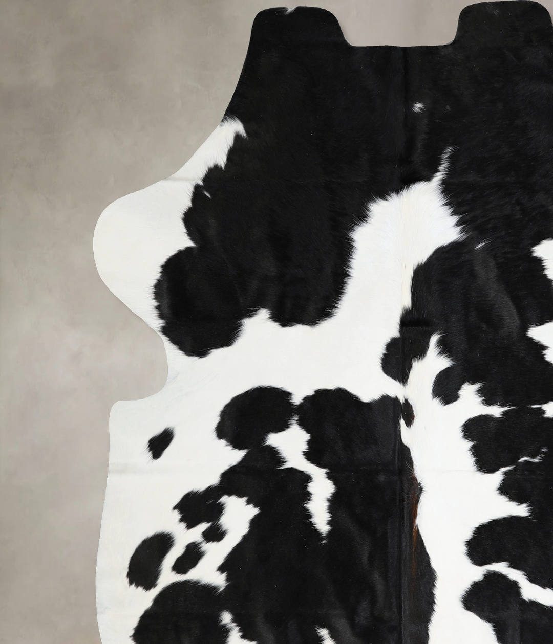 Black and White X-Large Brazilian Cowhide Rug 7'0"H x 6'6"W #A40489 by