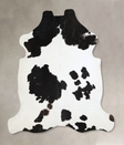 Black and White X-Large Brazilian Cowhide Rug 6'8"H x 6'4"W #A40492 by Hudson Hides