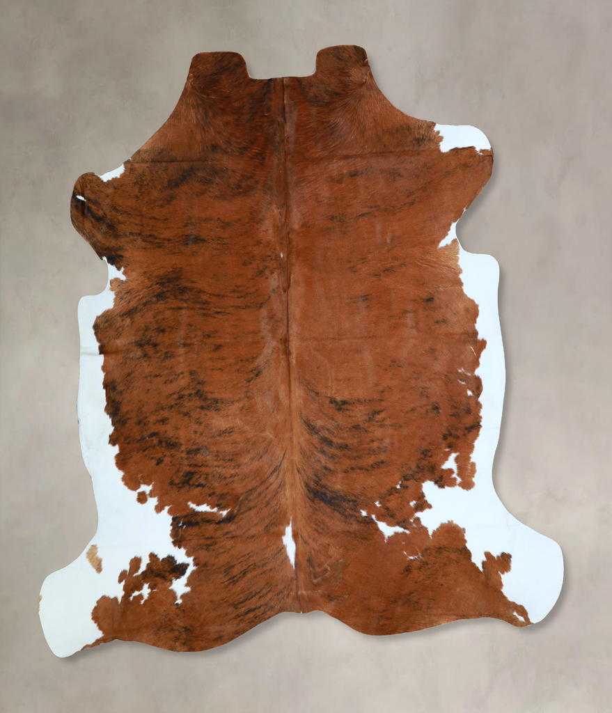 Tricolor X-Large European Cowhide Rug 6'6"H x 6'7"W #A40501 by Hudson Hides