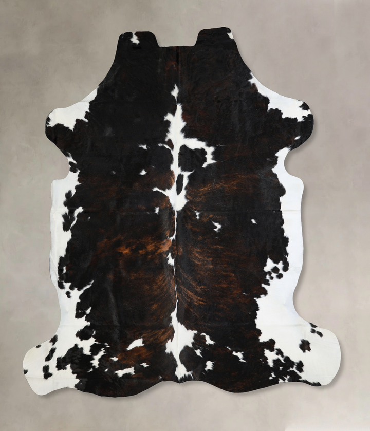 Tricolor X-Large European Cowhide Rug 7'2"H x 6'9"W #A40506 by Hudson Hides