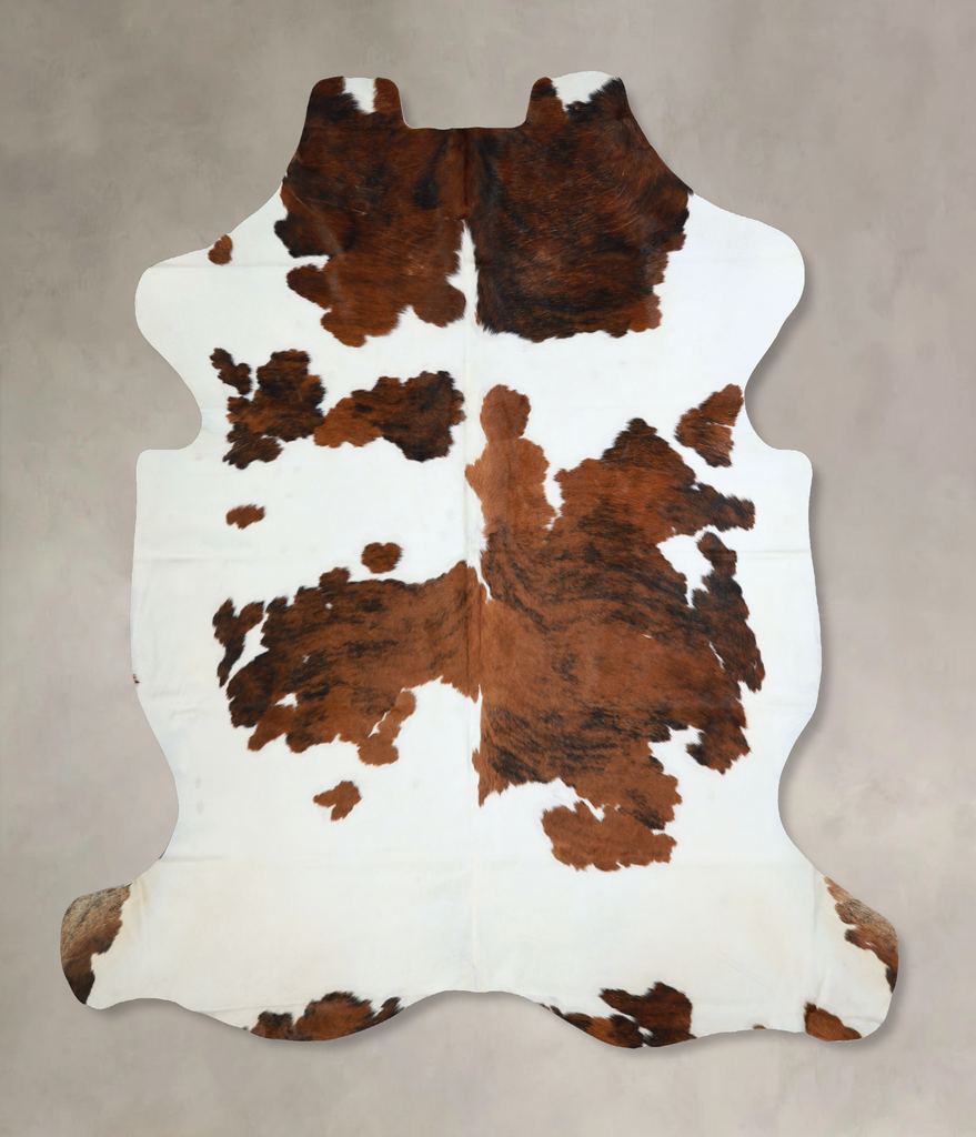 Tricolor X-Large European Cowhide Rug 7'0"H x 6'8"W #A40510 by Hudson Hides