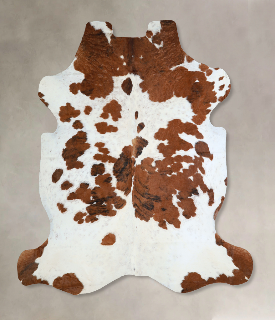 Tricolor X-Large European Cowhide Rug 6'11"H x 6'7"W #A40511 by Hudson Hides