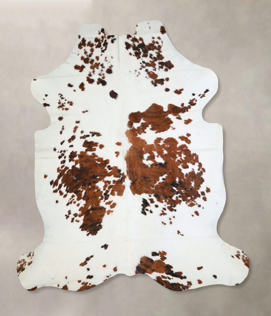 Tricolor X-Large European Cowhide Rug 7'2"H x 6'4"W #A40512 by Hudson Hides