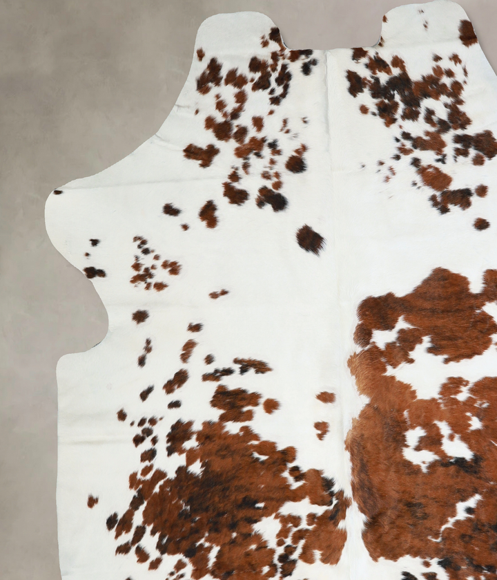 Tricolor X-Large European Cowhide Rug 7'2"H x 6'4"W #A40512 by Hudson Hides