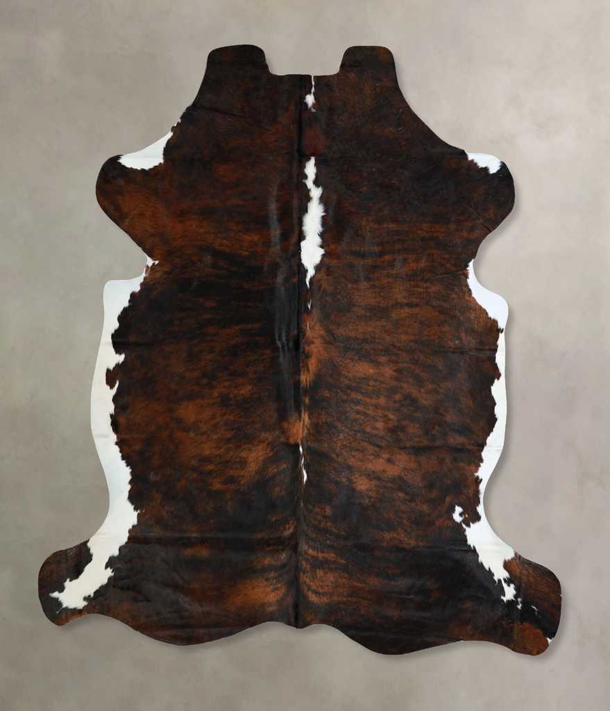 Tricolor X-Large European Cowhide Rug 6'8"H x 6'2"W #A40520 by Hudson Hides