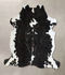 Black and White X-Large Brazilian Cowhide Rug 7'0