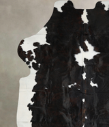 Black and White X-Large Brazilian Cowhide Rug 7'0"H x 6'1"W #A40528 by Hudson Hides