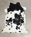 Black and White X-Large Brazilian Cowhide Rug 7'1"H x 6'9"W #A40532 by Hudson Hides