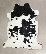 Black and White X-Large Brazilian Cowhide Rug 7'1"H x 6'9"W #A40532 by Hudson Hides