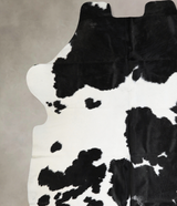 Black and White X-Large Brazilian Cowhide Rug 7'1"H x 6'9"W #A40532 by Hudson Hides