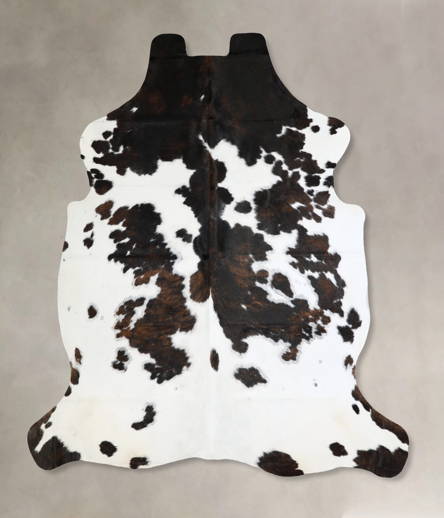 Tricolor X-Large European Cowhide Rug 7'0"H x 6'3"W #A40537 by Hudson Hides