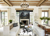 Tricolor X-Large European Cowhide Rug 7'0"H x 6'3"W #A40537 by Hudson Hides