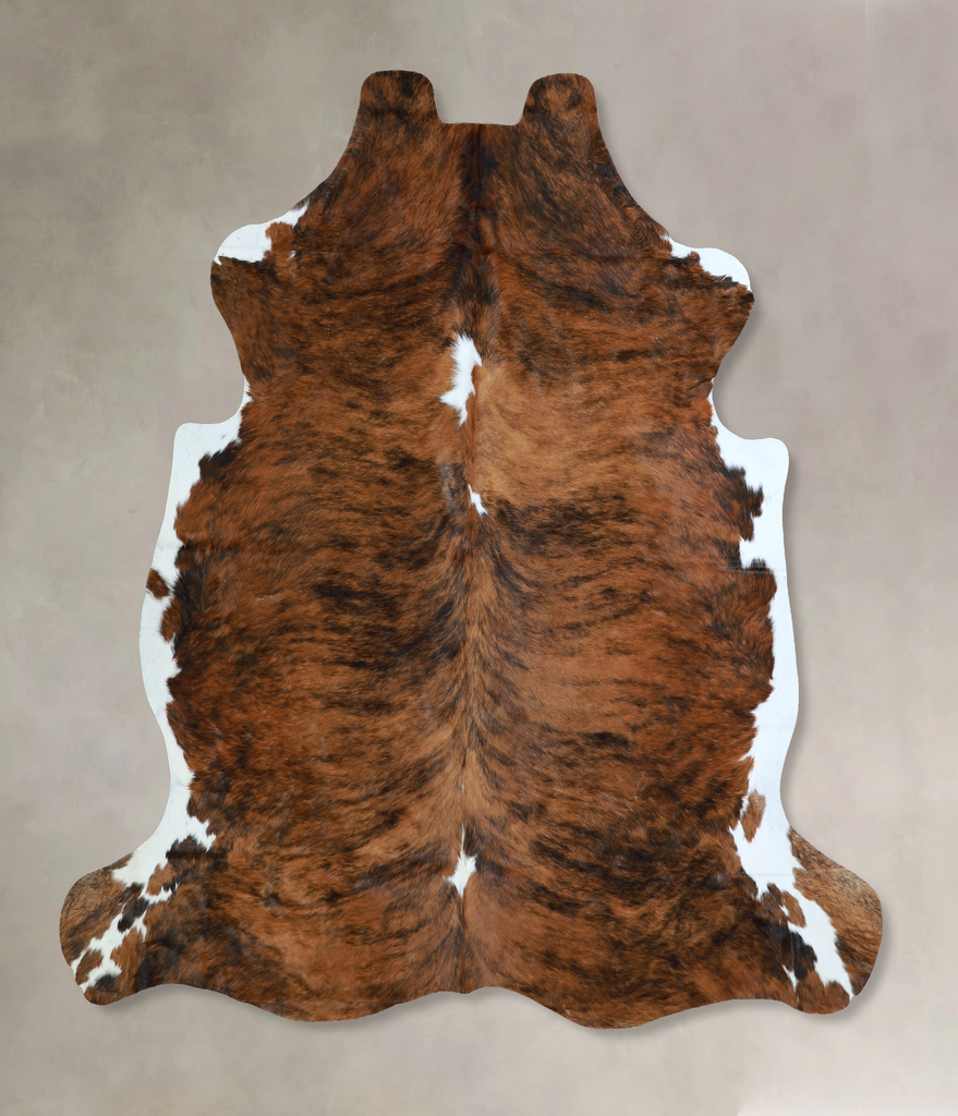 Tricolor X-Large European Cowhide Rug 6'6"H x 6'6"W #A40539 by Hudson Hides