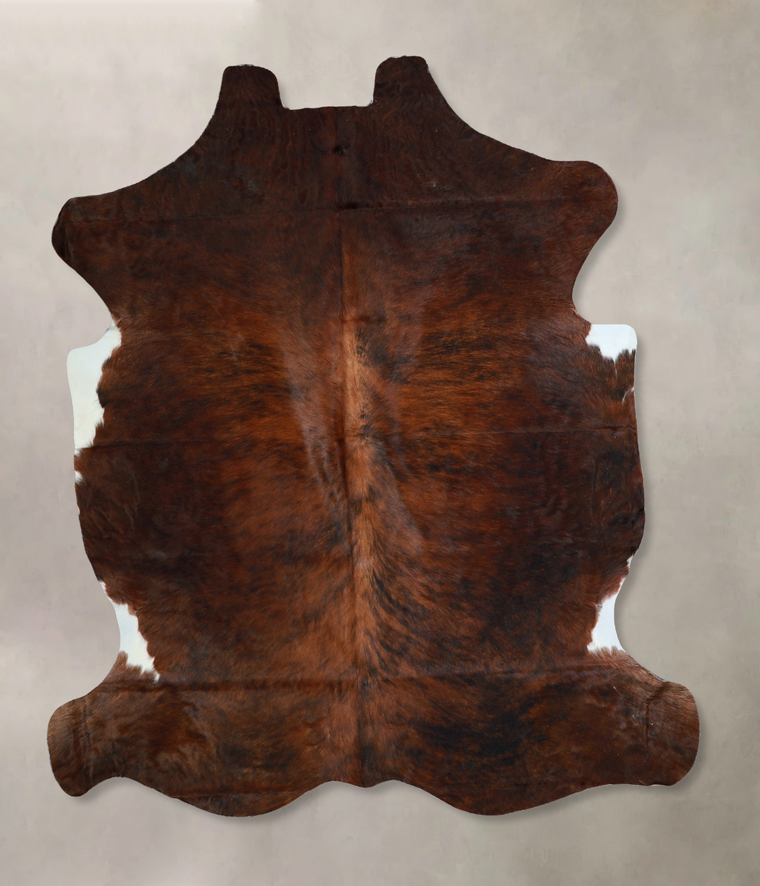 Dark Brindle X-Large Brazilian Cowhide Rug 6'8"H x 6'1"W #A40540 by Hu