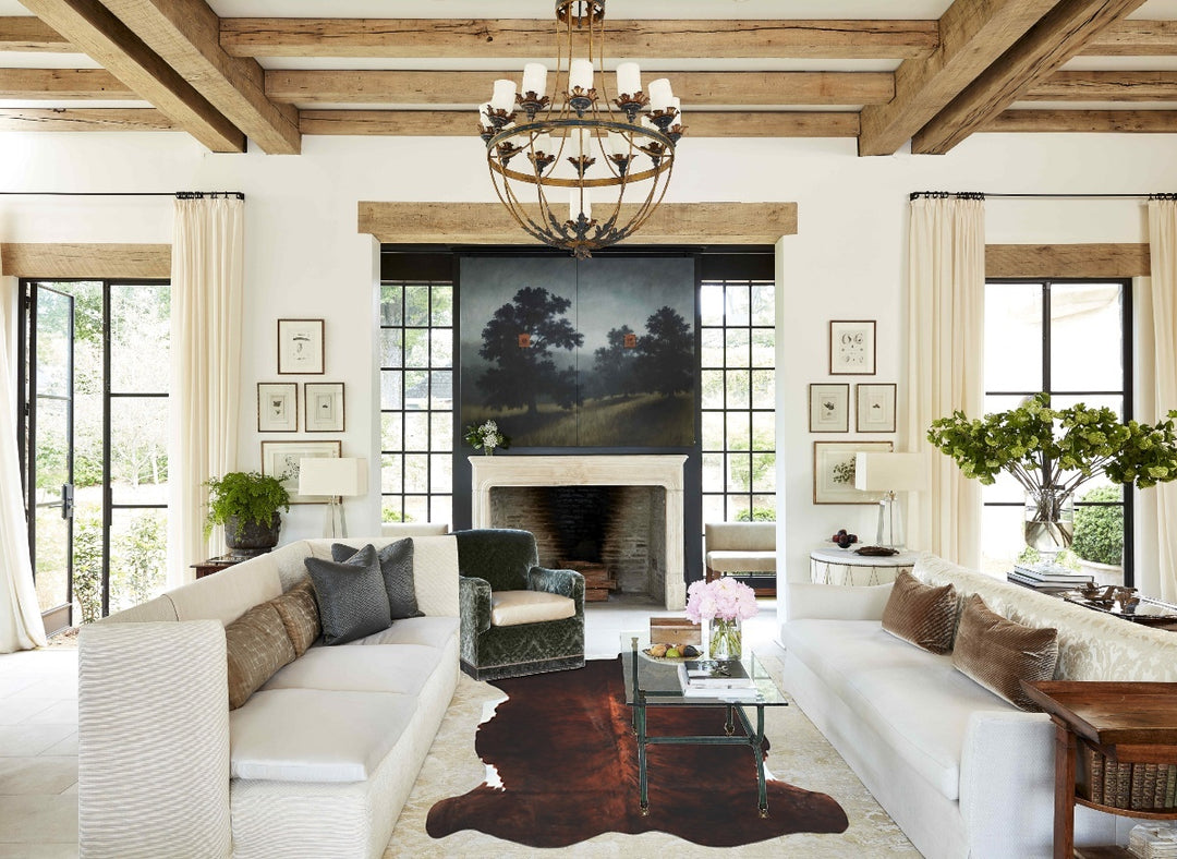 Dark Brindle X-Large Brazilian Cowhide Rug 6'8"H x 6'1"W #A40540 by Hu