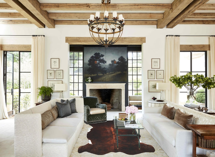 Dark Brindle X-Large Brazilian Cowhide Rug 6'8"H x 6'1"W #A40540 by Hudson Hides