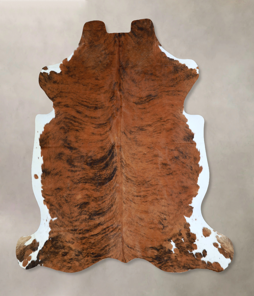 Tricolor X-Large European Cowhide Rug 6'6"H x 6'3"W #A40541 by Hudson Hides