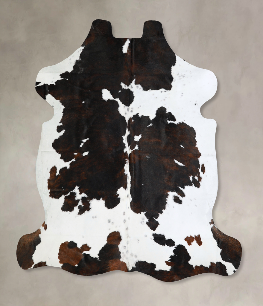 Tricolor X-Large European Cowhide Rug 6'9"H x 6'7"W #A40544 by Hudson Hides
