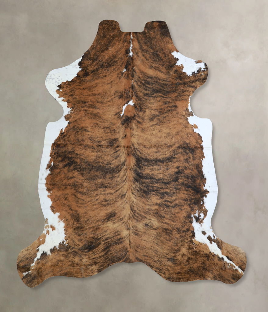 Tricolor X-Large European Cowhide Rug 7'2"H x 6'5"W #A40548 by Hudson Hides