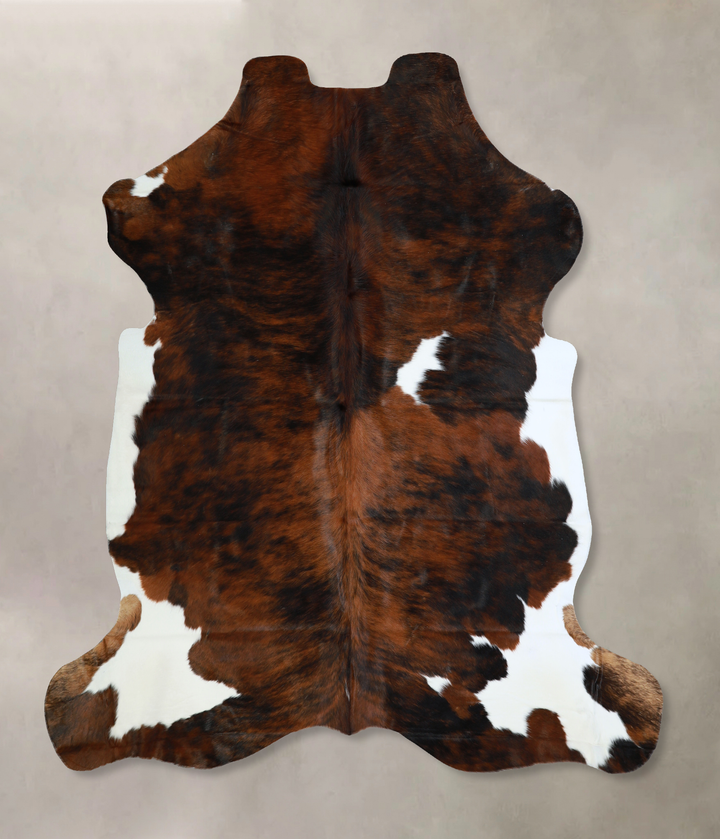 Tricolor X-Large European Cowhide Rug 6'9"H x 6'6"W #A40549 by Hudson Hides