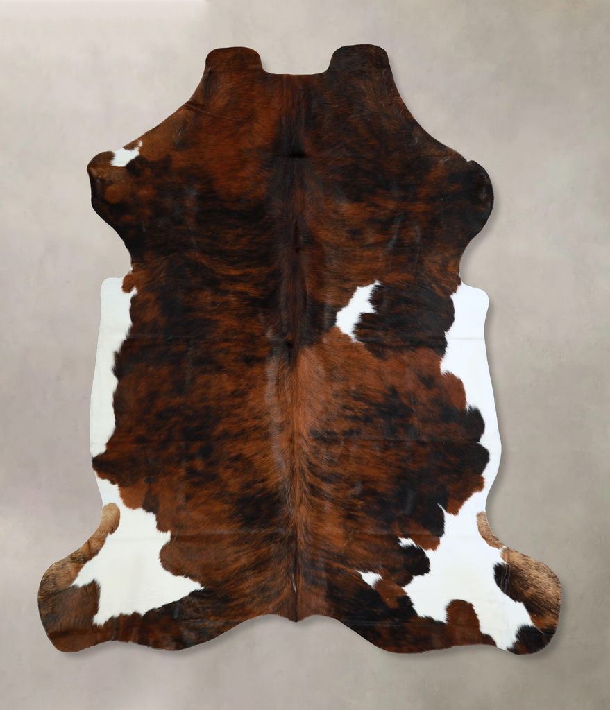 Tricolor X-Large European Cowhide Rug 6'9"H x 6'6"W #A40549 by Hudson Hides