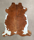 Brown and White X-Large Brazilian Cowhide Rug 6'8"H x 6'1"W #A40550 by Hudson Hides