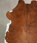 Brown and White X-Large Brazilian Cowhide Rug 6'8"H x 6'1"W #A40550 by Hudson Hides